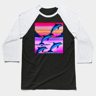 A gang of dilphins in sea Baseball T-Shirt